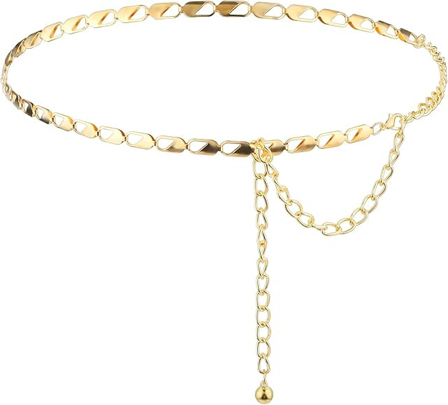 Andibro Women's Metal Waist Chain Belt, Adjustable Waist Chain Link Body Belly Waist Chain for Je... | Amazon (UK)