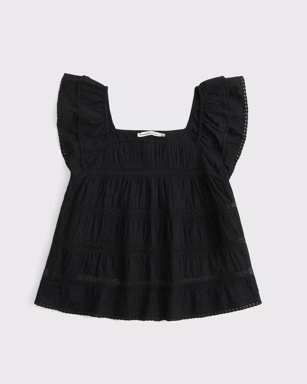 Ruffle Babydoll Top | Abercrombie & Fitch (US)