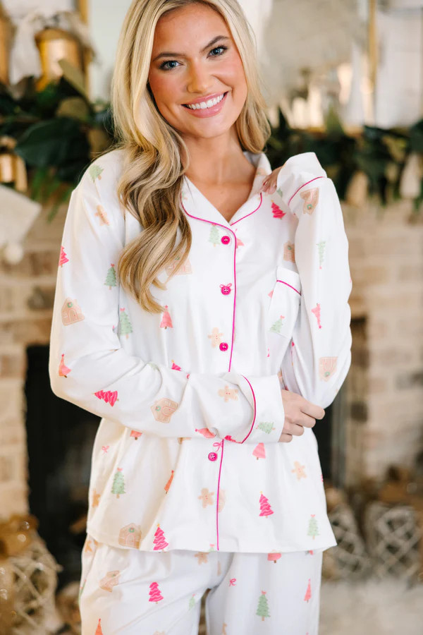 Staying In Gingerbread L/S Pajama Set | The Mint Julep Boutique