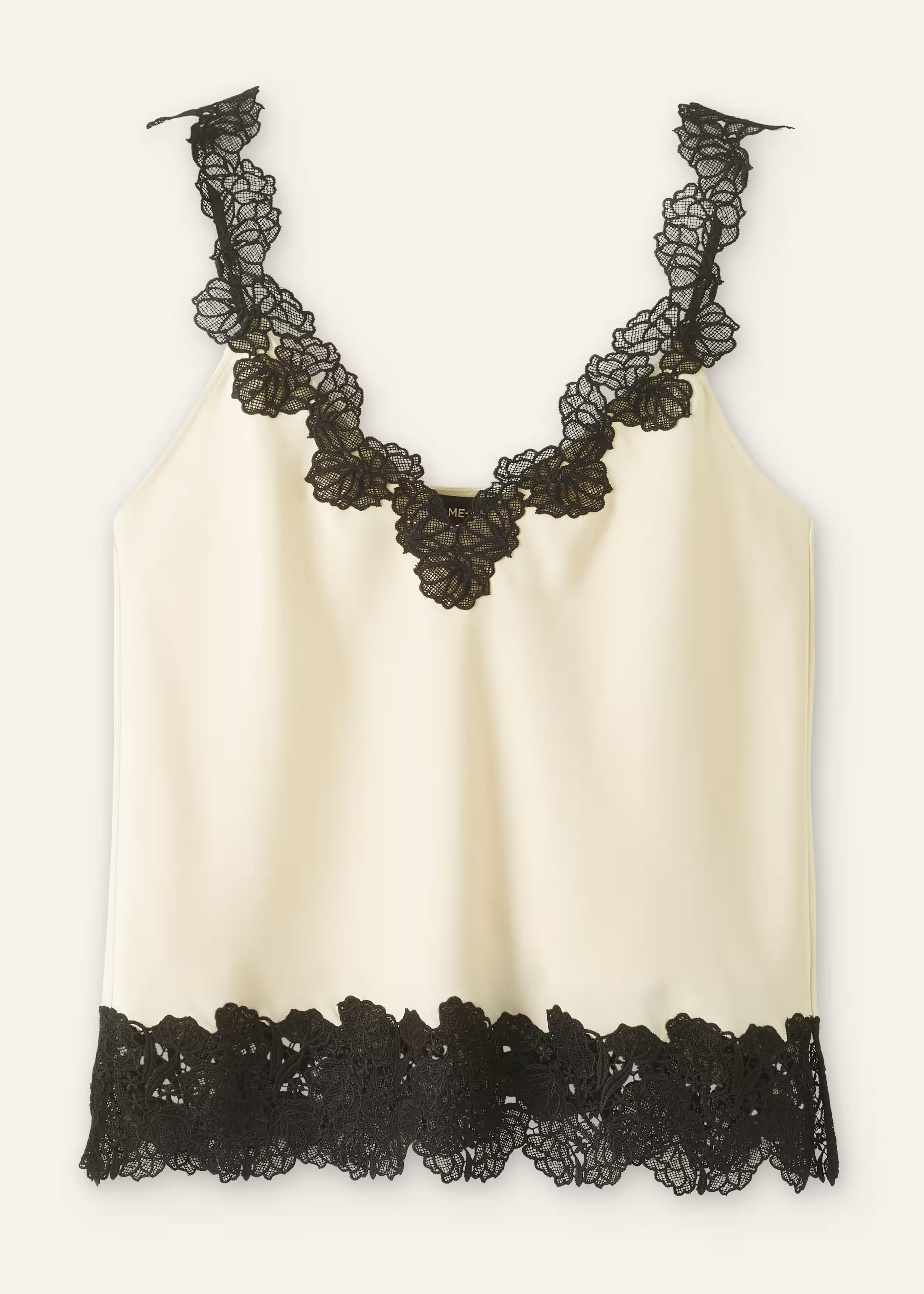 Women's Cream Floral Lace Camisole Top | ME+EM | ME+EM Global (Excluding US)