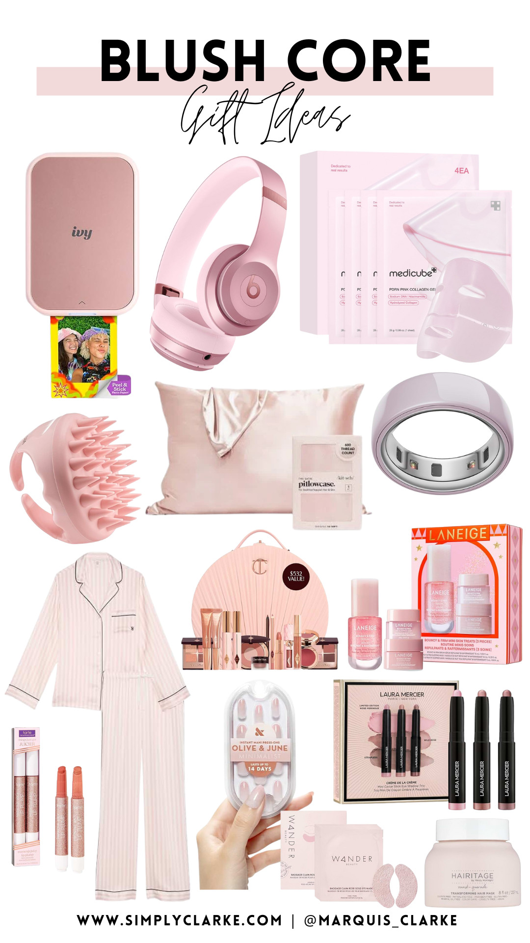 Blush core is having a moment! Soft pinks, cozy luxe, and beauty gifts that feel thoughtful, aesthetic, and totally on-trend. Perfect for the girly girl on your list! 

 #LTKGiftGuide #LTKHoliday #LTKBeauty
