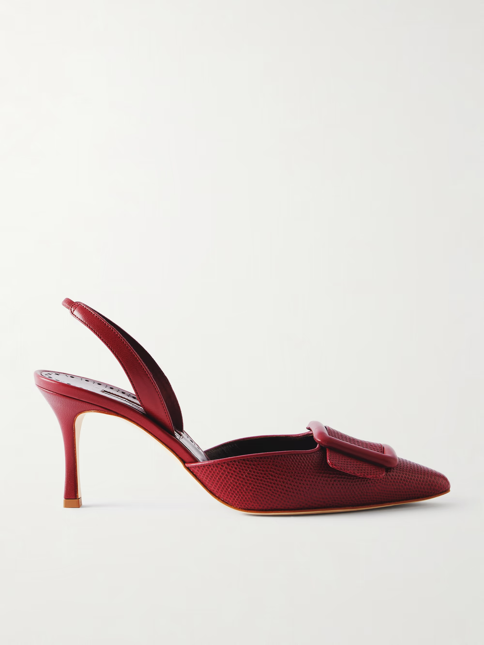 Mayslibi 70 lizard-effect leather slingback pumps | NET-A-PORTER (US)