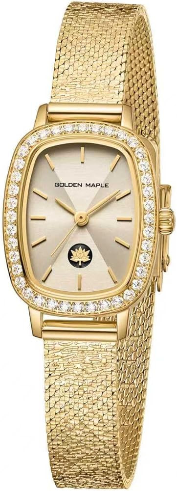 GOLDEN MAPLE Watches for Women, Dainty Gold Watch with Small Stainless Steel Case, Quartz Movemen... | Amazon (US)
