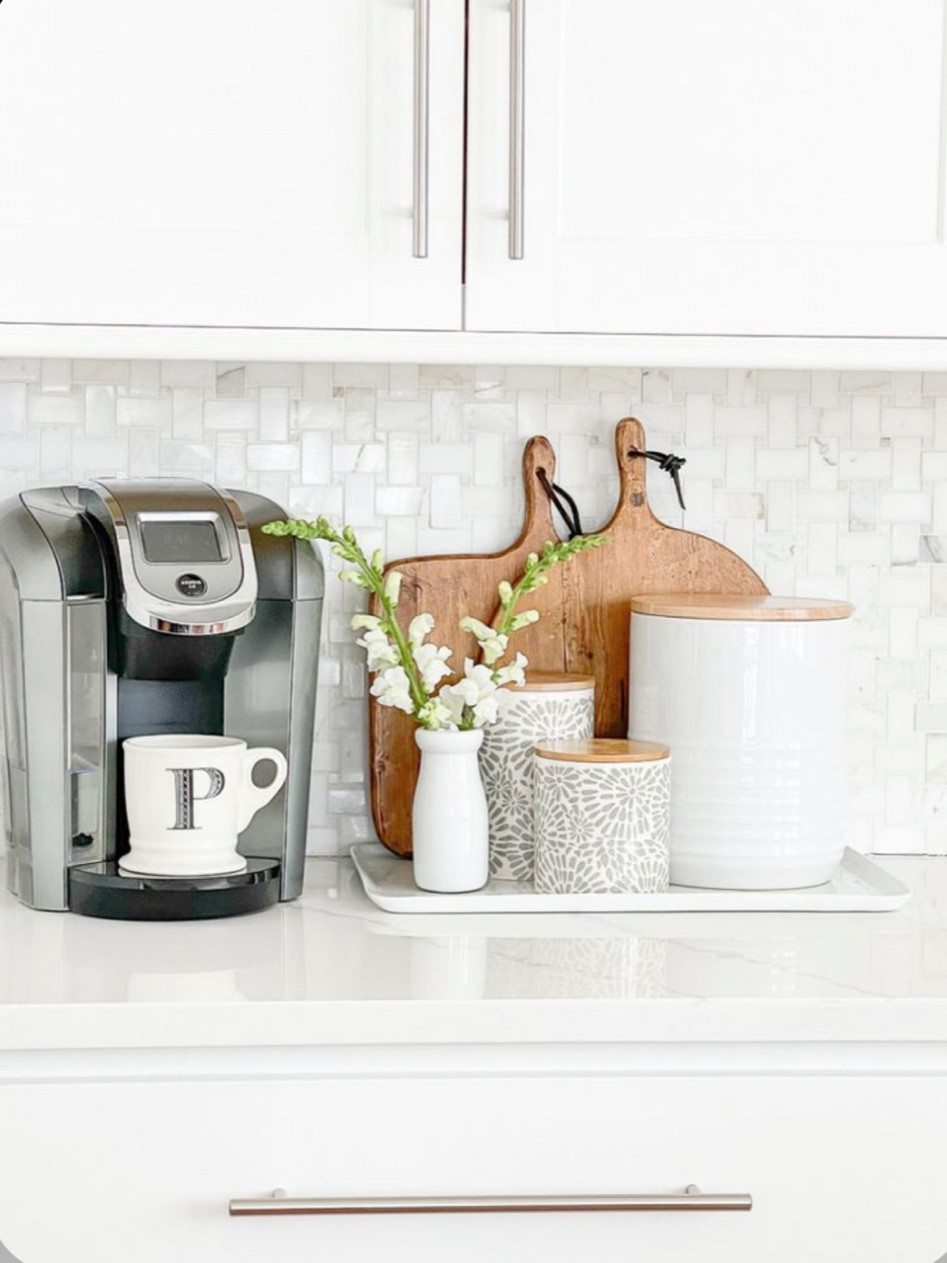 The coffee corner you want to wake up to 🤍

#coffee #kitchenideas #kitchendecor 

#LTKsalealert #LTKunder100 #LTKhome