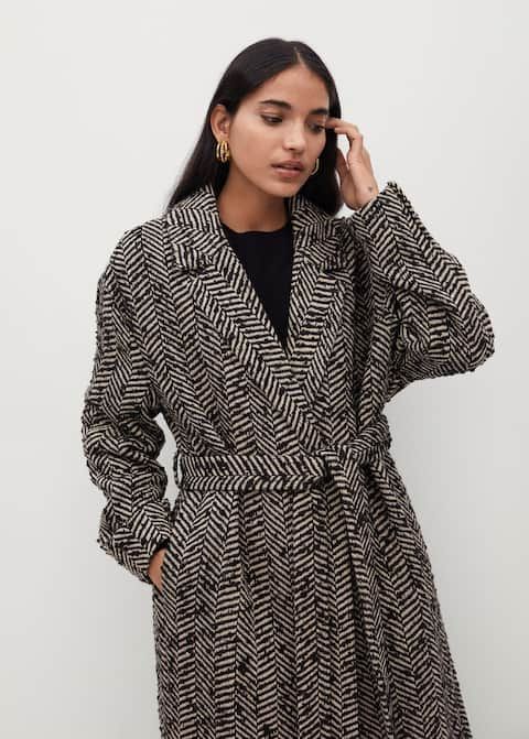 Textured wrap coat | MANGO (US)