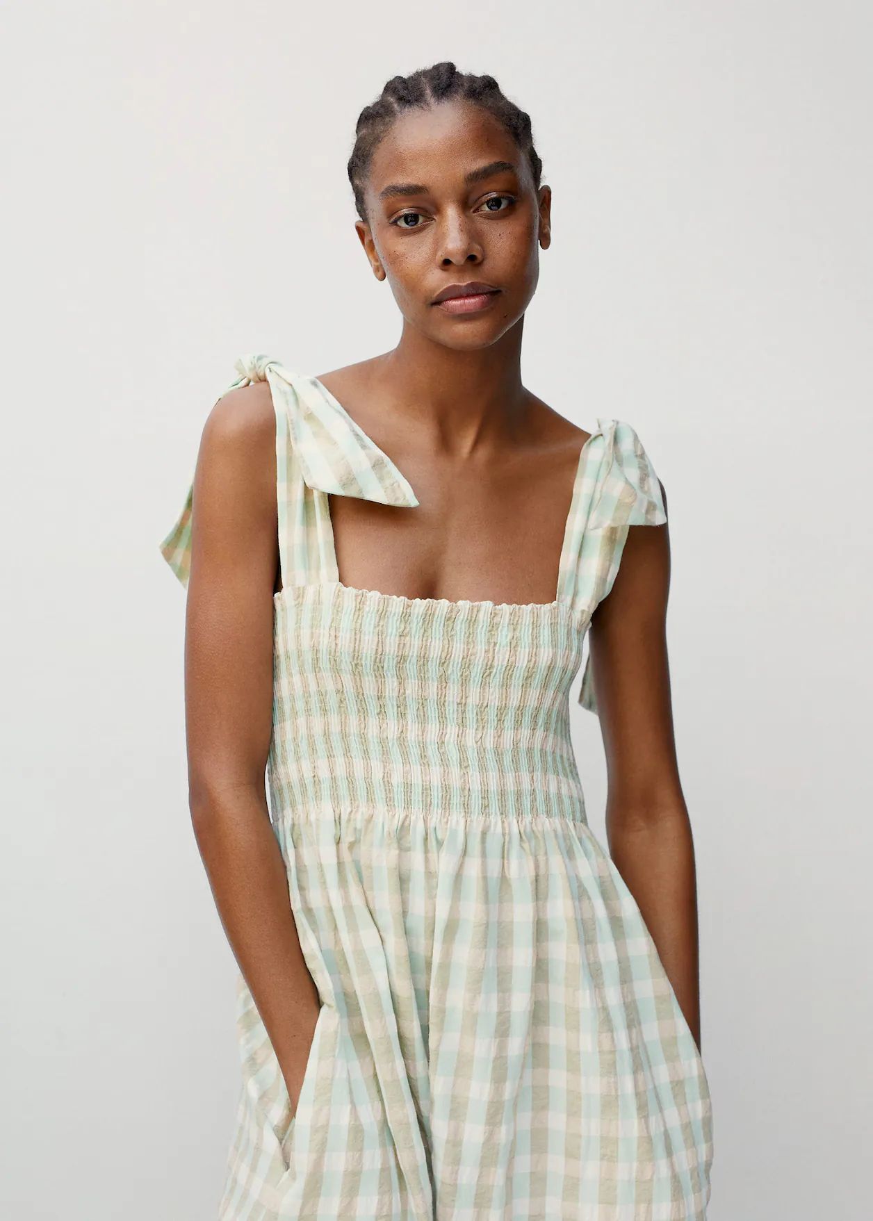 Vichy check dress | MANGO (US)