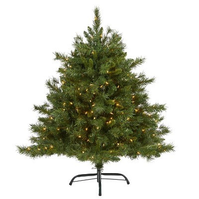 4ft. Mixed Pine Artificial Christmas Tree with 250 Clear Lights and 462 Bendable Branches – Perfect Entryway Accent | Target