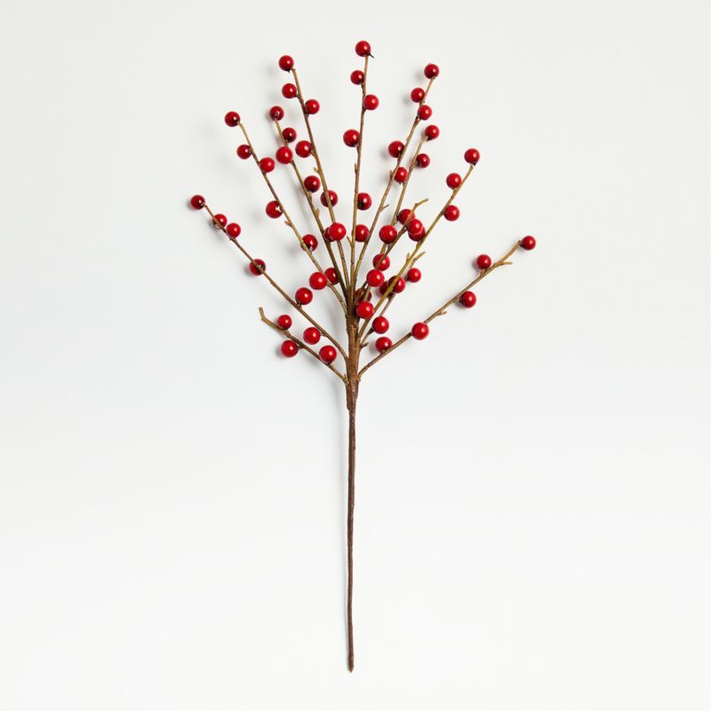 Red Berry Christmas Tree Pick + Reviews | Crate and Barrel | Crate & Barrel