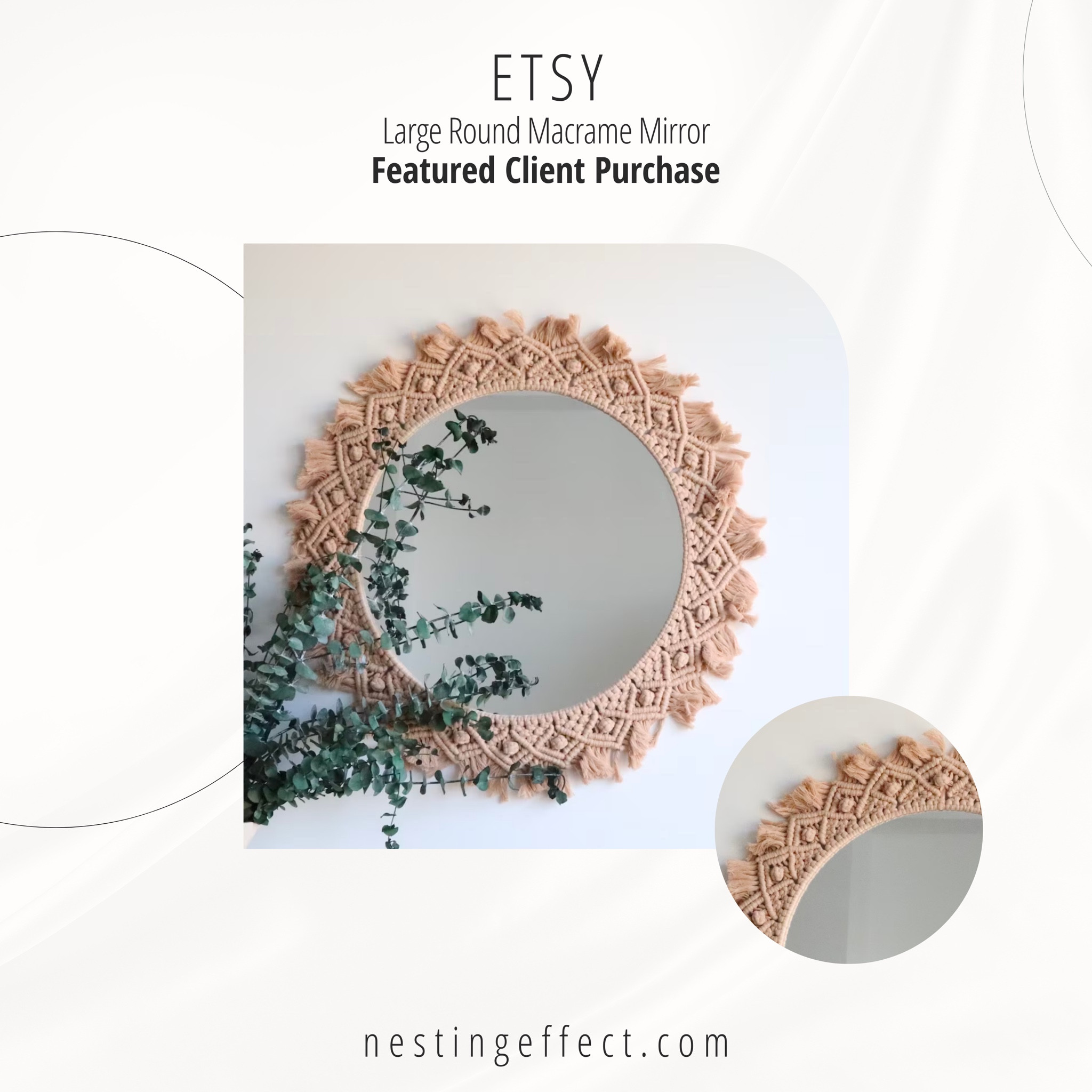 Make a statement with this beautiful custom macrame mirror!



#LTKhome #LTKsalealert