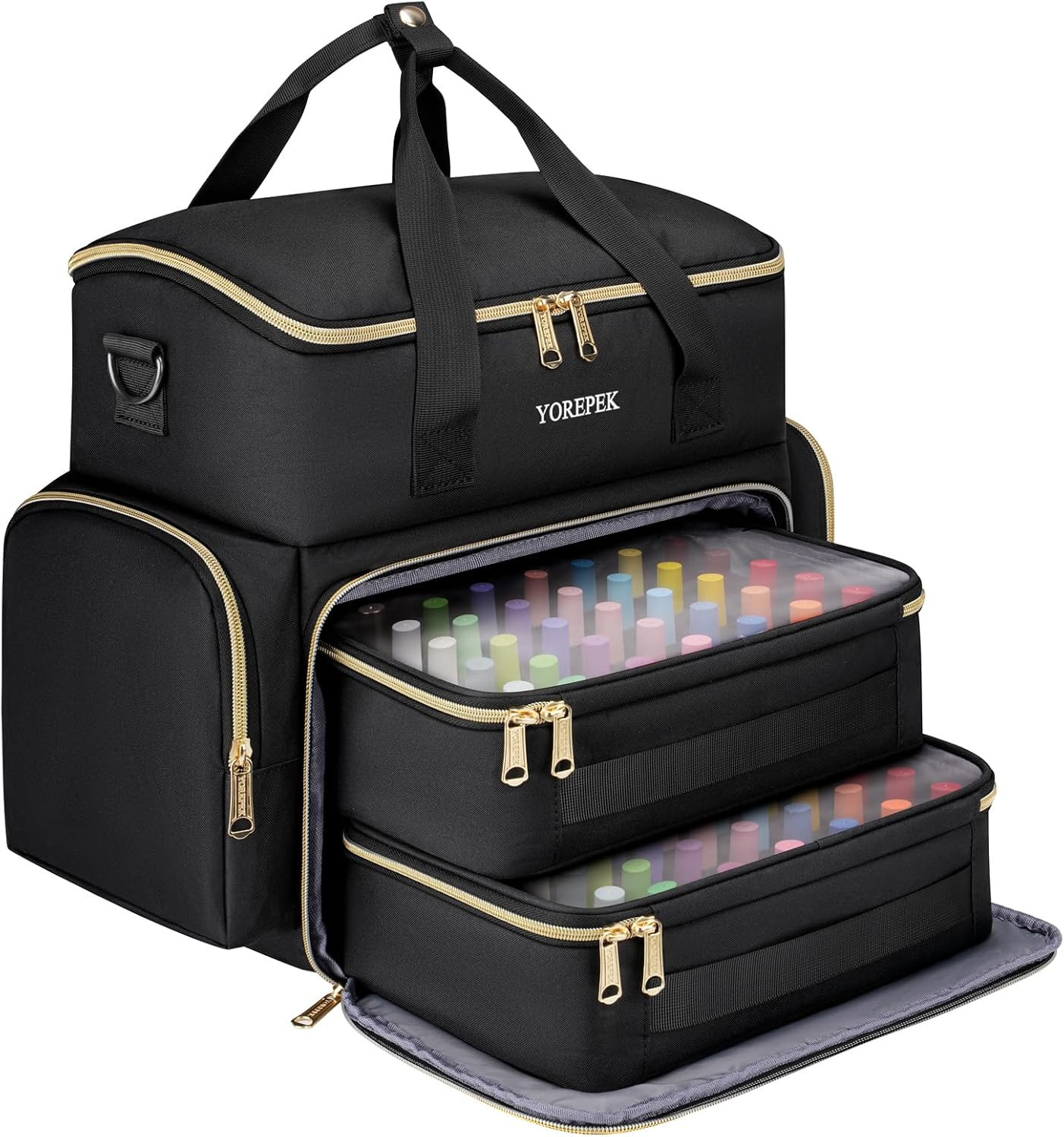 YOREPEK Large Nail Polish Organizer Case Holds 70 Bottles (15ml/0.5 fl.oz) | Amazon (US)