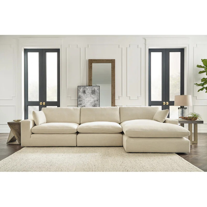  3 - Piece Upholstered Chaise Sectional | Wayfair North America