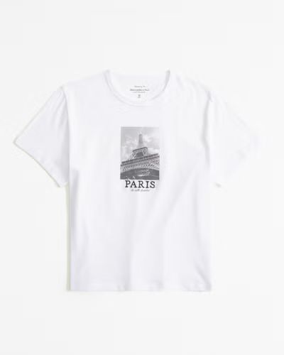 Short-Sleeve Paris Graphic Skimming Tee | Abercrombie & Fitch (US)