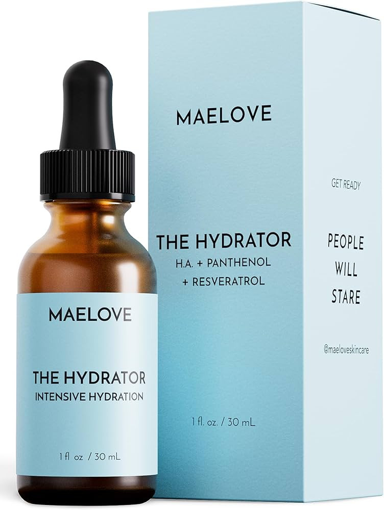 MAELOVE Hydrator Hyaluronic Acid B5 Serum with Resveratrol for Instantly Dewy Glow, Fills Fine Li... | Amazon (US)