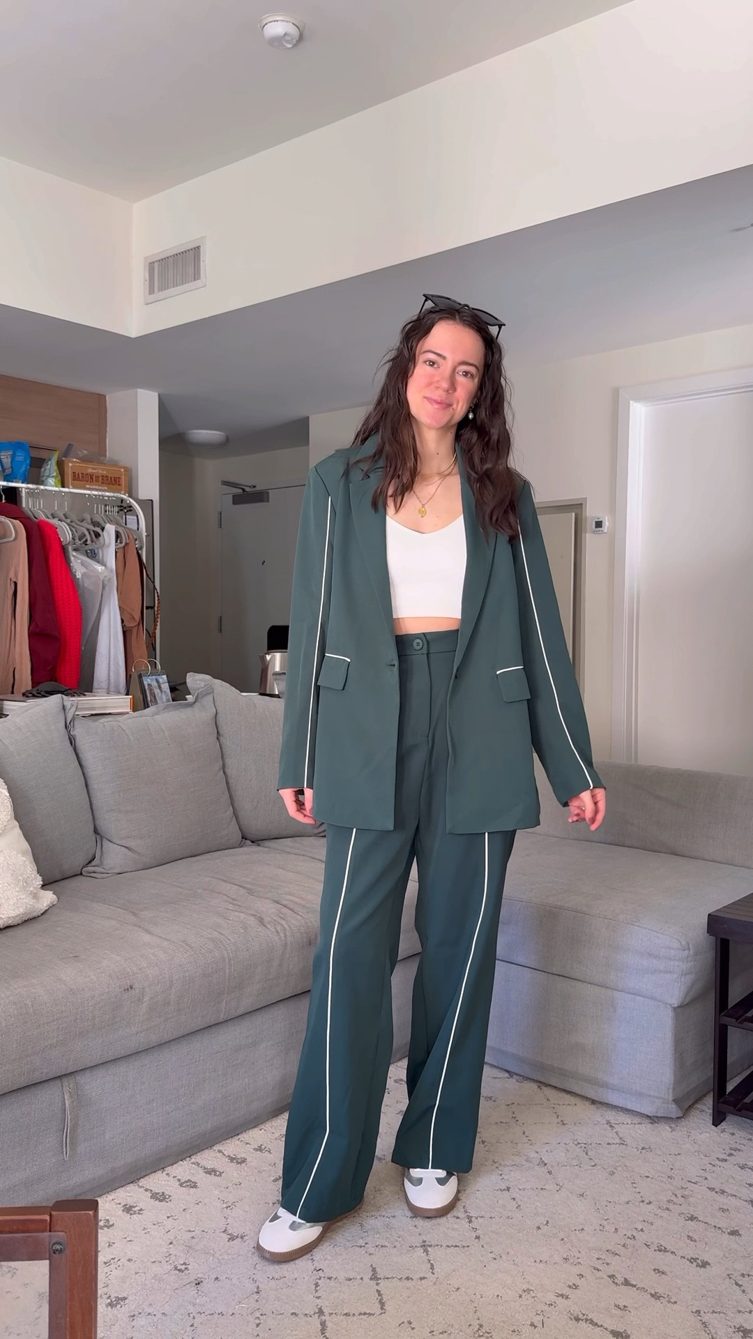 Since St. Patrick’s Day falls on a Monday, I’m showcasing a festive outfit that’s perfect for the office! ☘️

Wearing this in dark green: PRETTYGARDEN 2-Piece Blazer Suit Set – Oversized blazer + high-waisted wide-leg dress pants with pockets. A chic and polished business casual look for work or beyond!

#StPatricksDayOutfit #BusinessCasual #WomensSuiting #DressyPantsuits #WorkwearInspo #ChicAndTrendy #GreenOutfit #OversizedBlazer #WideLegPants #WomensBlazerJackets #SpringFashion #OfficeStyle #EffortlessStyle #FashionReels #OOTD #WomensFallFashion #PetiteStyle #WardrobeGoals
