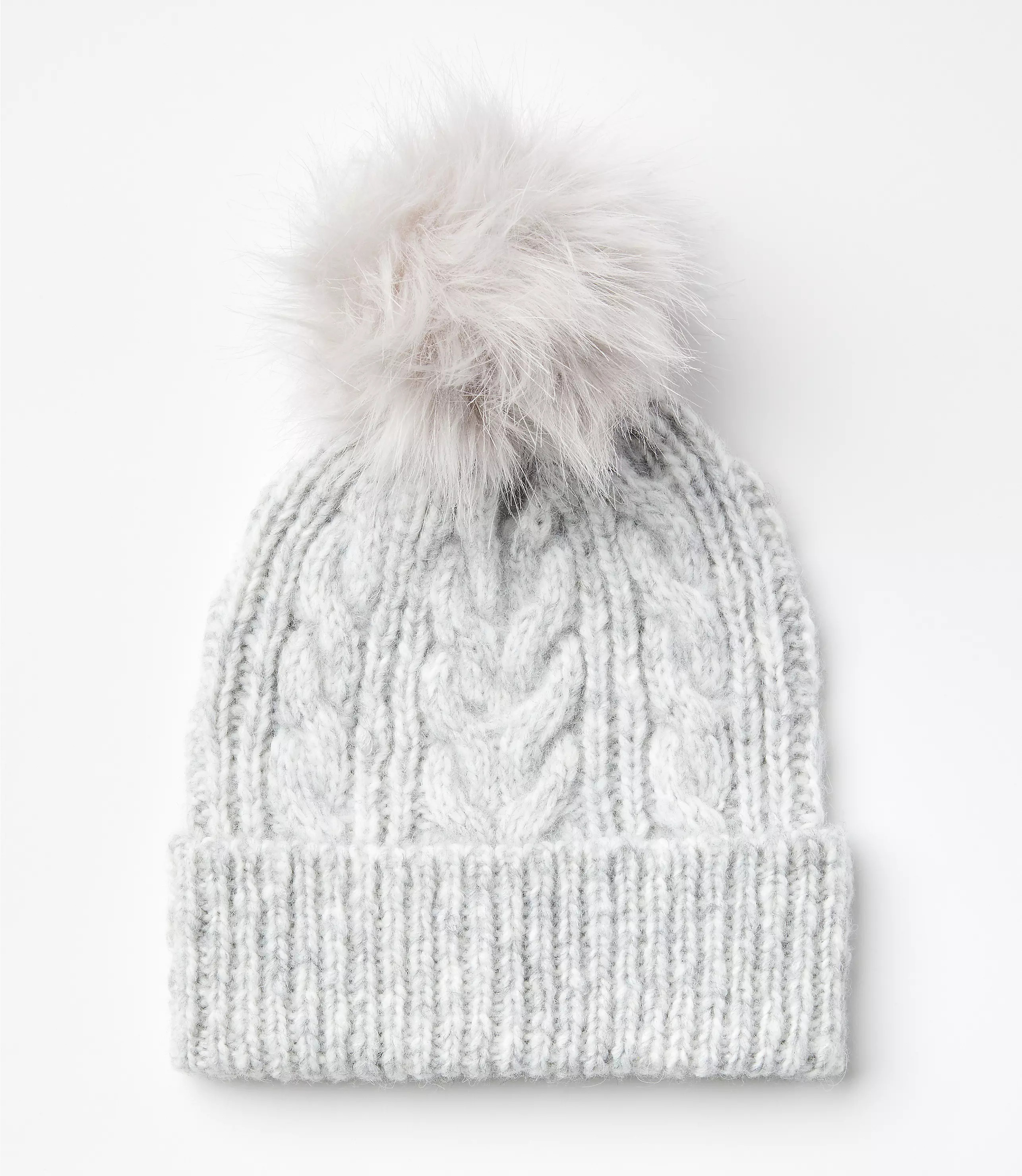 Cable Pom Pom Beanie | LOFT