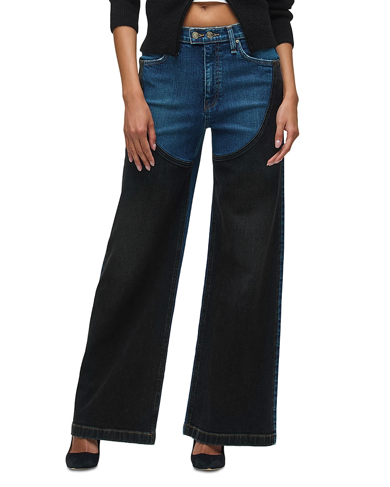 Hudson Jodie High Rise Contrast Panel Jeans in Mixture | Bloomingdale's (US)
