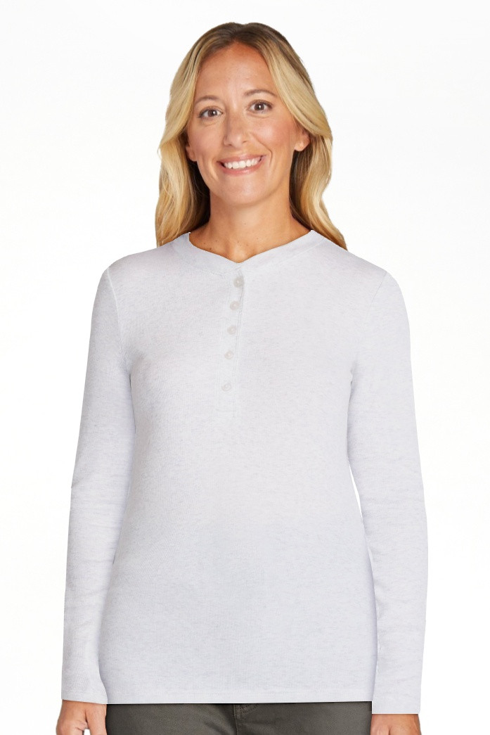 Scenario Women's and Women's Plus Rib Henley with Long Sleeves, Sizes XS-4X | Walmart (US)