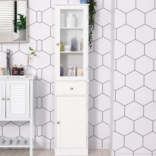 Brycelyn 15.75'' W x 67.5'' H x 10.75'' D Linen Cabinet | Wayfair North America