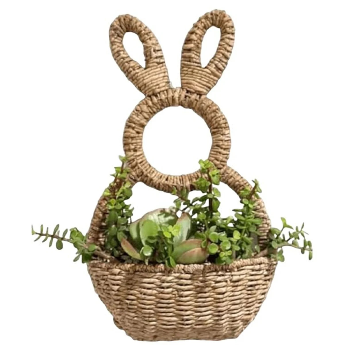 Bunny Basket Hanging Wall Pocket Spring Decor, Hand Woven Wicker Easter Pocket,for Decorations | Walmart (US)