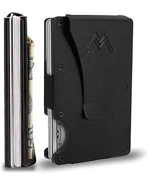 Mountain Voyage Minimalist Wallet for Men - Slim RFID Wallet I Matte Black Credit Card Holder wit... | Amazon (US)