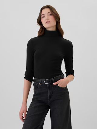 Ribbed Turtleneck T-Shirt | Gap Factory