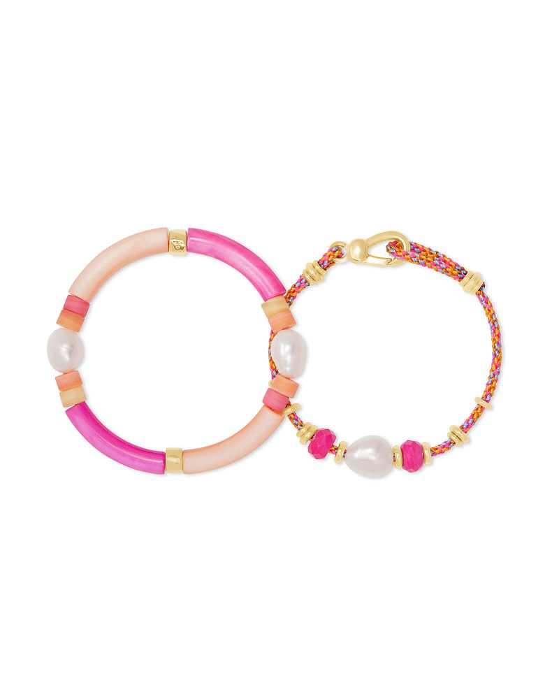 Rachel Gold Friendship Bracelet In Pink Mix | Kendra Scott