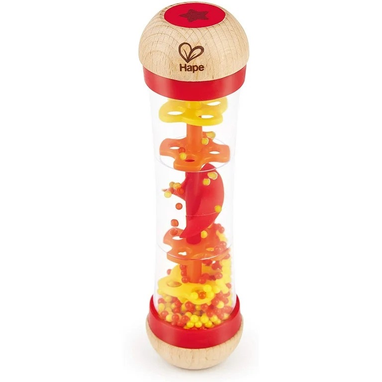 Hape Beaded Raindrops , Mini Wooden Musical Toddler Instrument, Shake & Rattle Rainmaker Toy, Red... | Walmart (US)