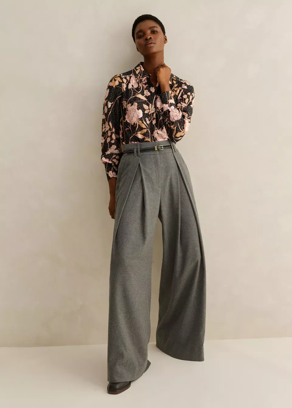 PAPERLLL Xinjian high-waisted high-end drape trousers straight-leg woo –  Lee Nhi Boutique