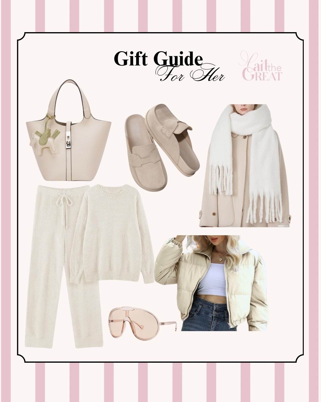 Creamy tones, cozy layers, and pieces that feel as good as they look. A neutral gift guide made for effortless elegance. 🍨