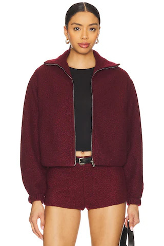Amanda Uprichard x REVOLVE Como Bomber Jacket in Burgundy from Revolve.com | Revolve Clothing (Global)