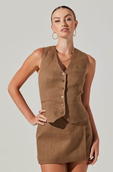 Kaiko Linen Vest | ASTR The Label (US)