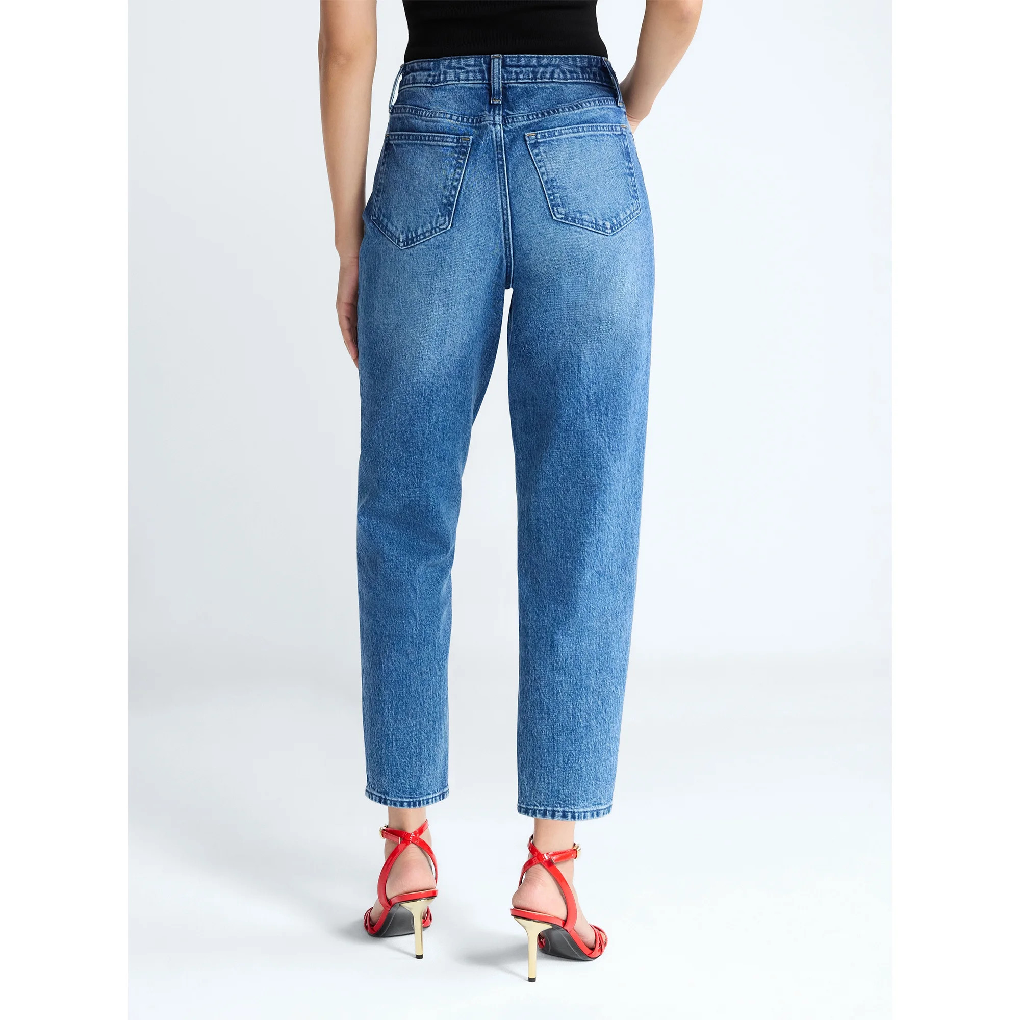 Devil Wears Prada Scoop Collection Women's and Women's Plus Crease Barrel Jeans, 26.5'' Inseam, S... | Walmart (US)
