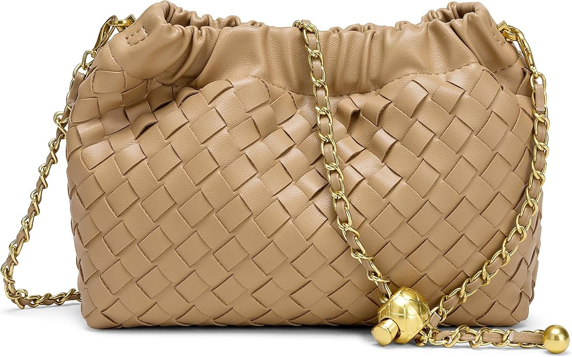 Joryin Woven Women's Crossbody Bag & Evening Purse, Trendy Dumpling Clutch & Hobo Cloud Shoulder ... | Amazon (US)