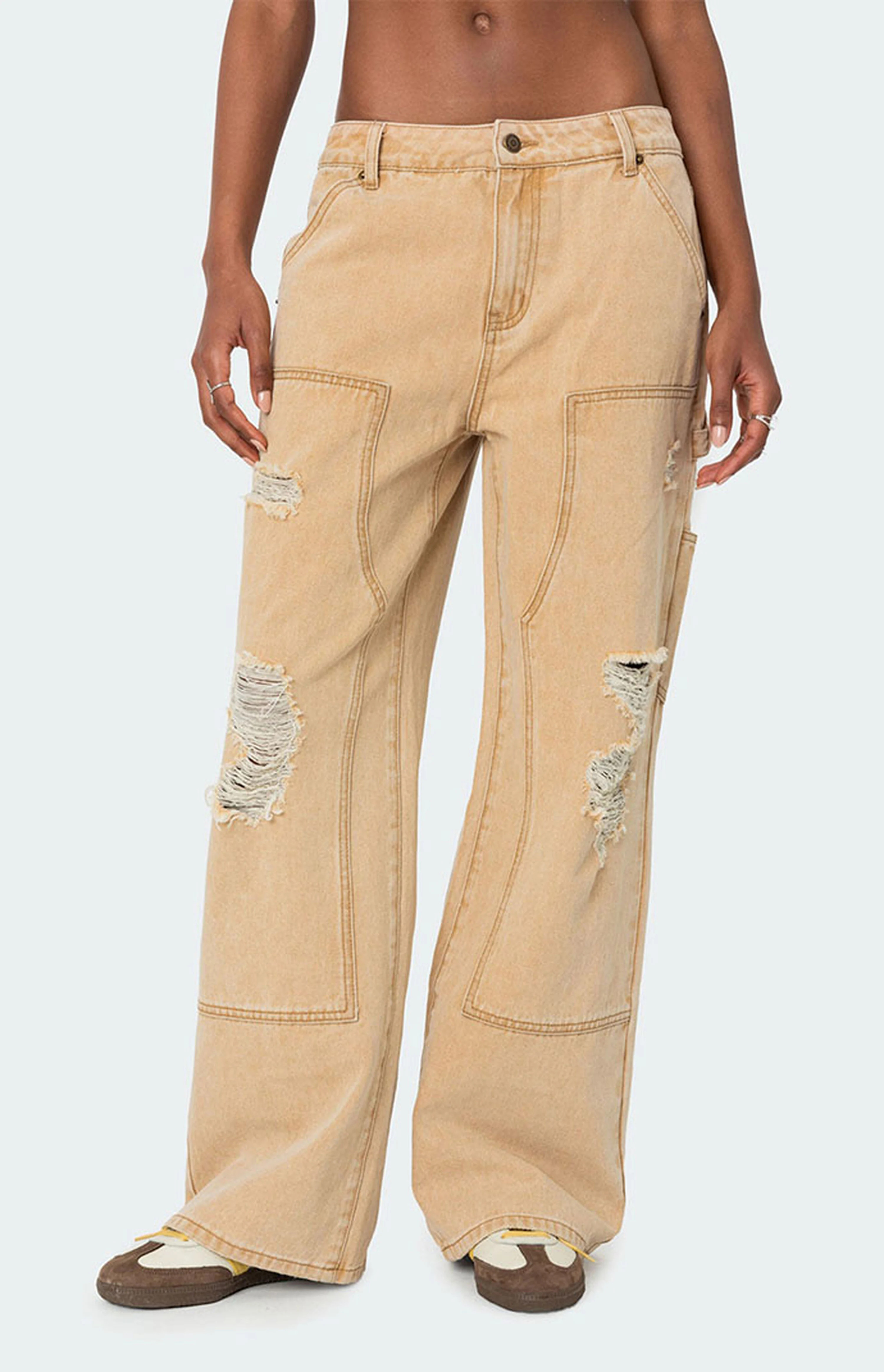 Edikted Alibi Distressed Carpenter Jeans | PacSun