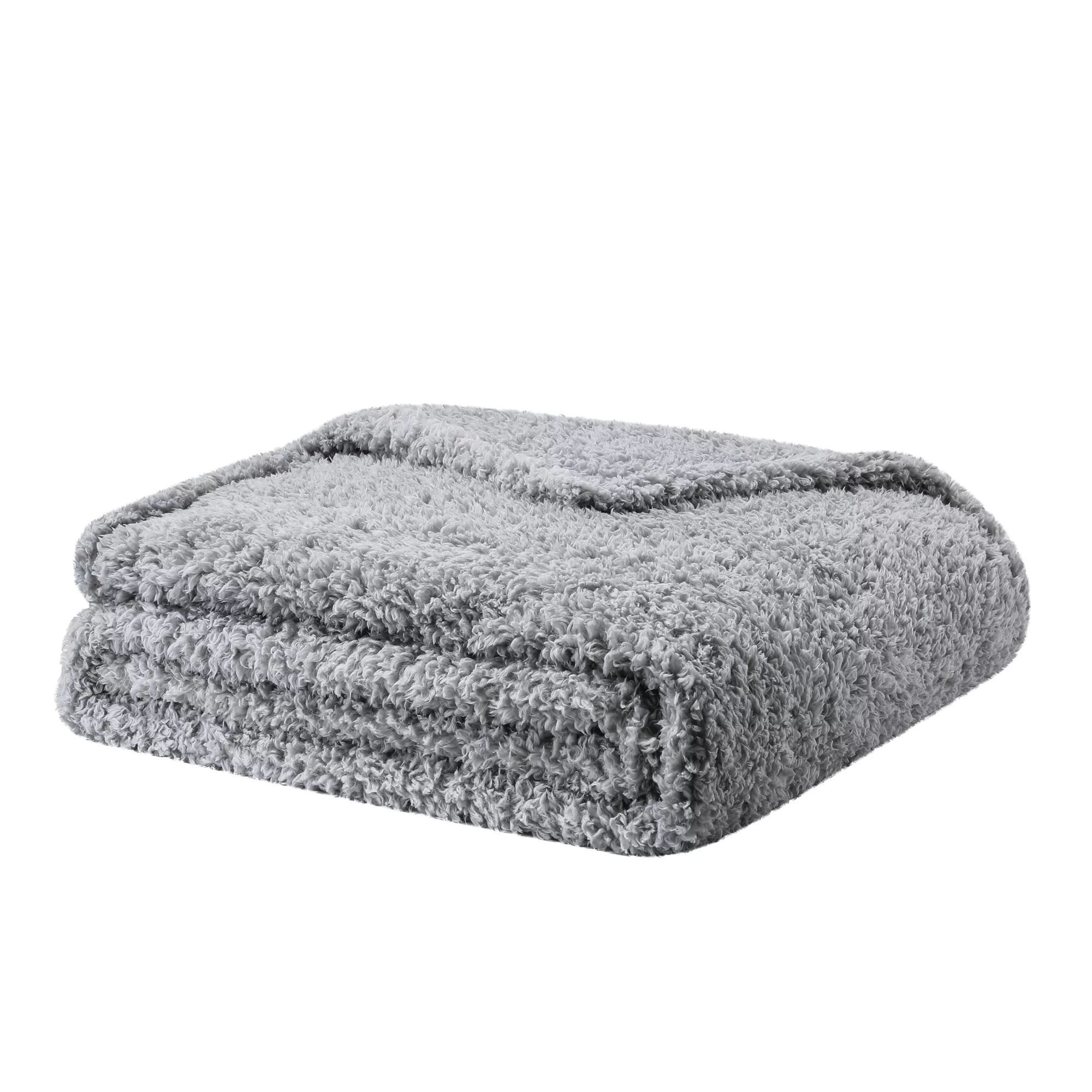 Mainstays Sherpa Blanket, Full/Queen, Grey | Walmart (US)