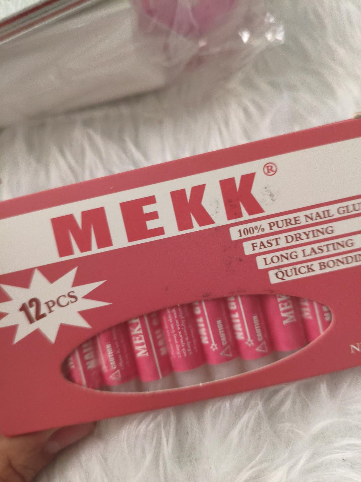 MEKK Nail Glue,Super Strong & Long-Lasting Nail Glue for Acrylic Nails,Press Ons&Broken Nails,Professional Adhesive for Nail Art Supplies,0.07OZ/PCS (12PCS) | Amazon (US)
