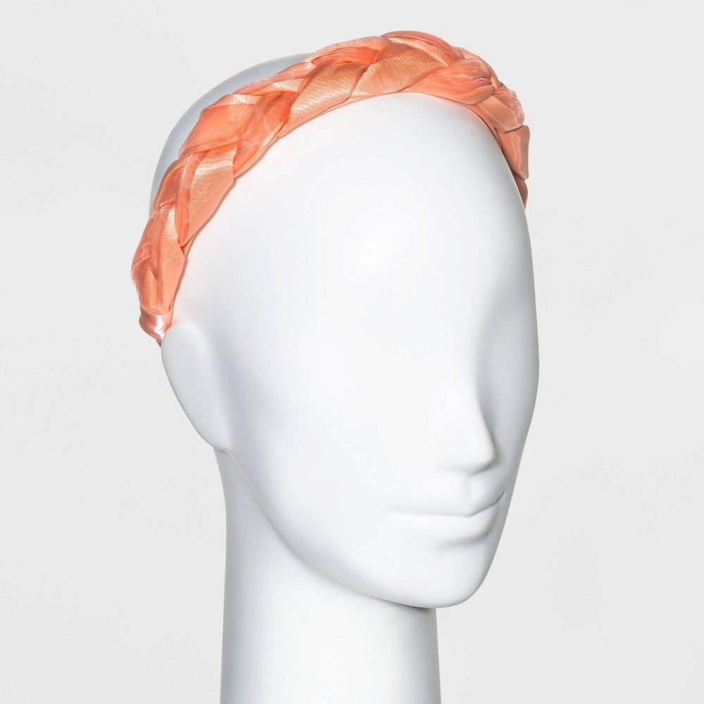 Puff Braided Headband - A New Day Peach | Target