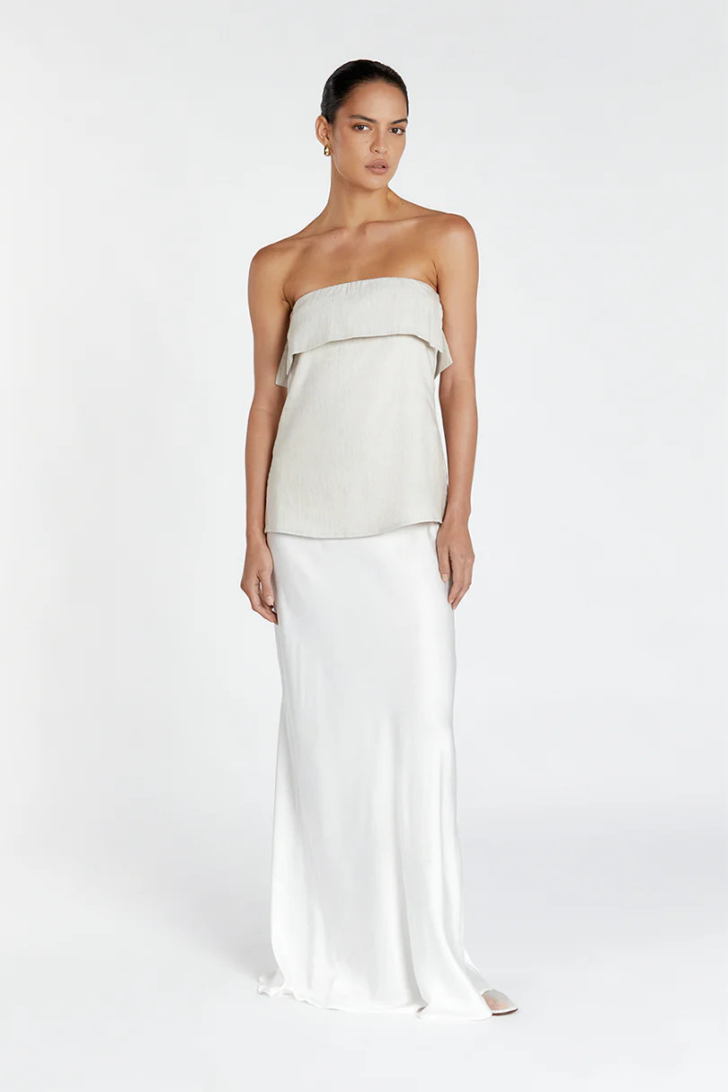 LUCCA NATURAL STRAPLESS TOP | DISSH