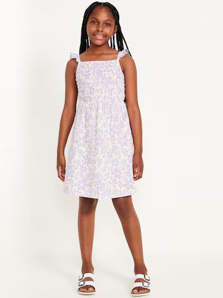 Sleeveless Fit and Flare Smocked Dress for Girls | Old Navy (US)