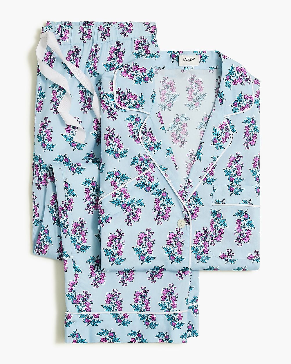 Short-sleeve pajama set with cropped pant | J.Crew Factory