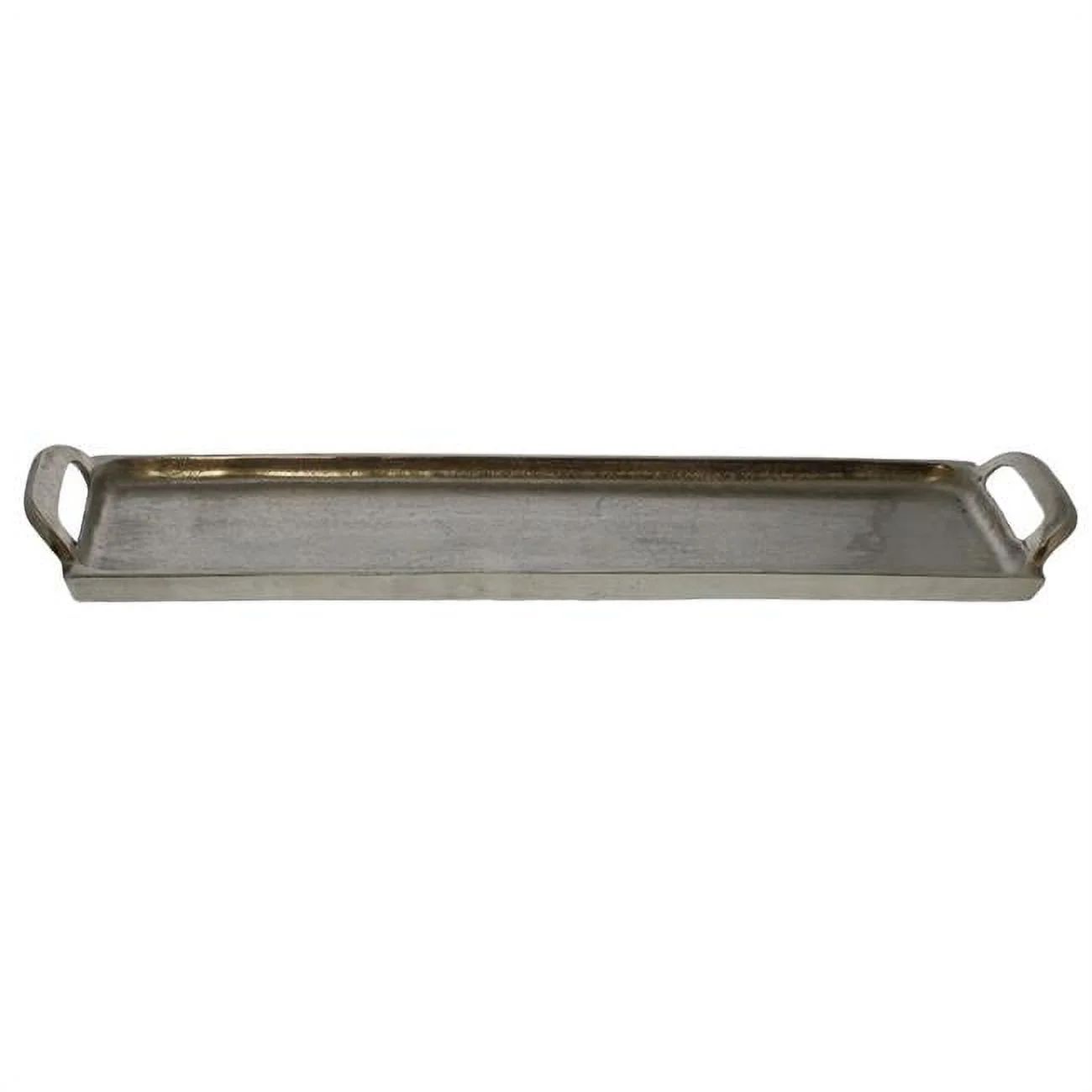 HomeRoots 397862 Narrow Rectangular Tray, Silver | Walmart (US)