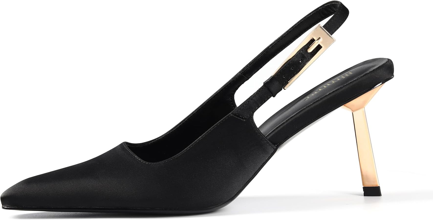 Slingback Heels for Women Closed Toe 3.5 IN Kitten Heels Women Pumps Square Toe Heeled Sandals fo... | Amazon (US)