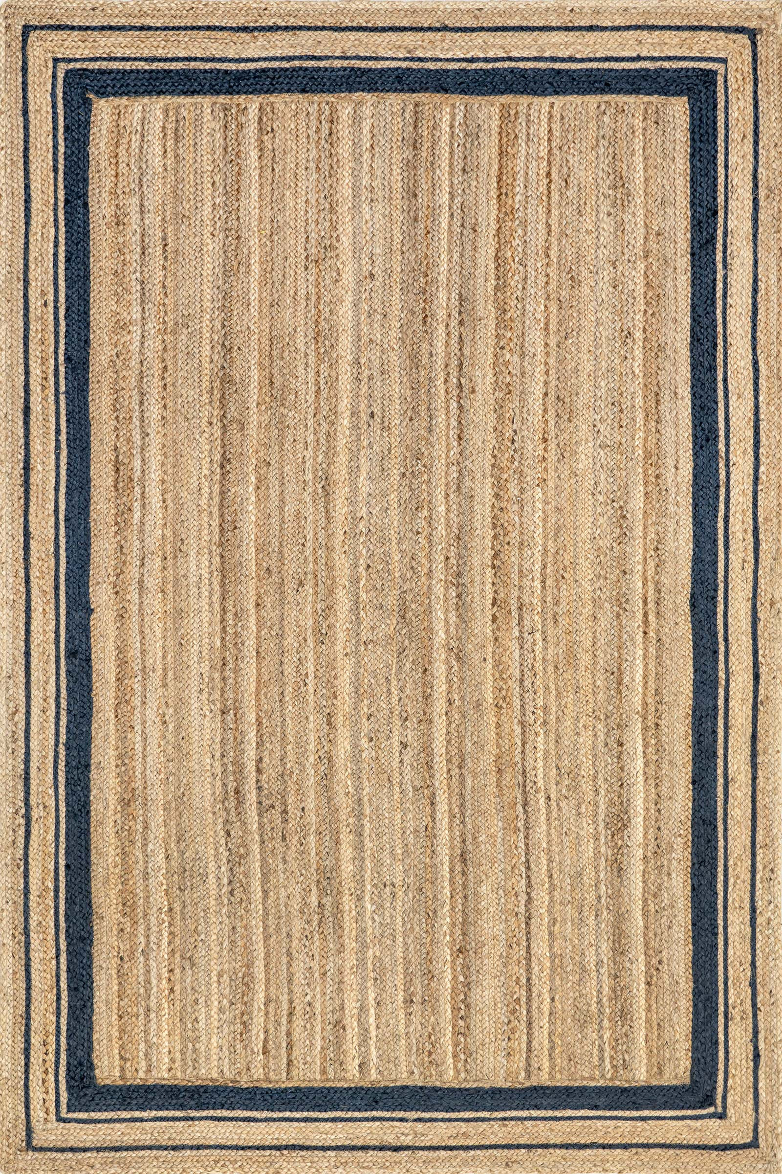 Color: NavyJute Braided Saturn Border Rug | Off White Off White swatchJute Braided Saturn Border ... | Rugs USA