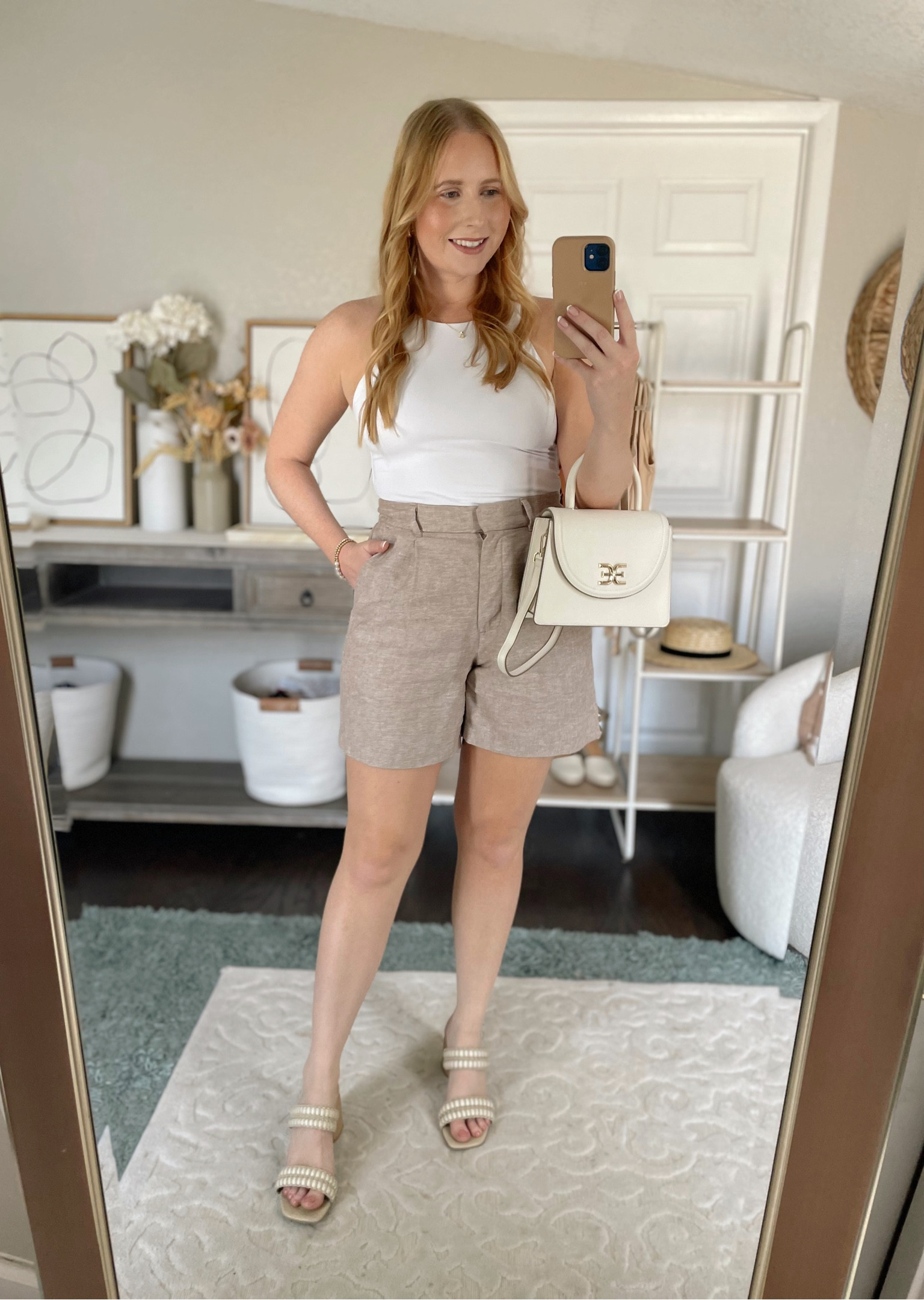 White bodysuit: size M
Tailored shorts: size M
Neutral summer outfit
#oldnavy
#amazon
#tailoredshorts
#bodysuit

#LTKsalealert #LTKFind #LTKSeasonal