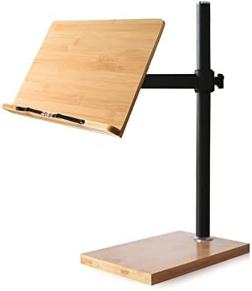 Book Stand Height Adjustable - wishacc Upright Bamboo Book Stand & Holder for Reading Hands Free,... | Amazon (US)
