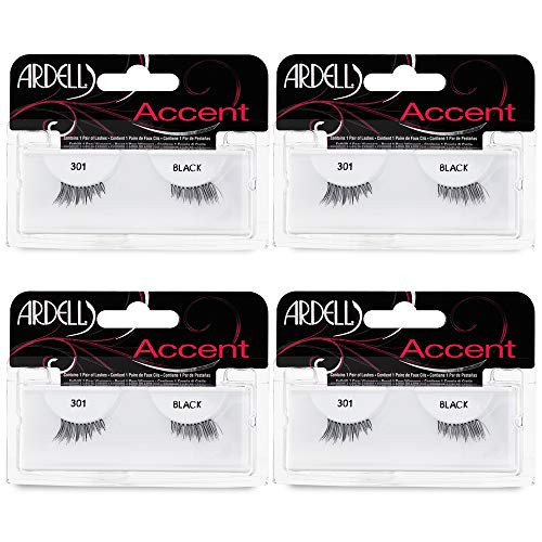 Ardell Accent Half Lashes 301 Wispy Cat Eye False Eyelashes Strips, 4 Pack | Amazon (US)