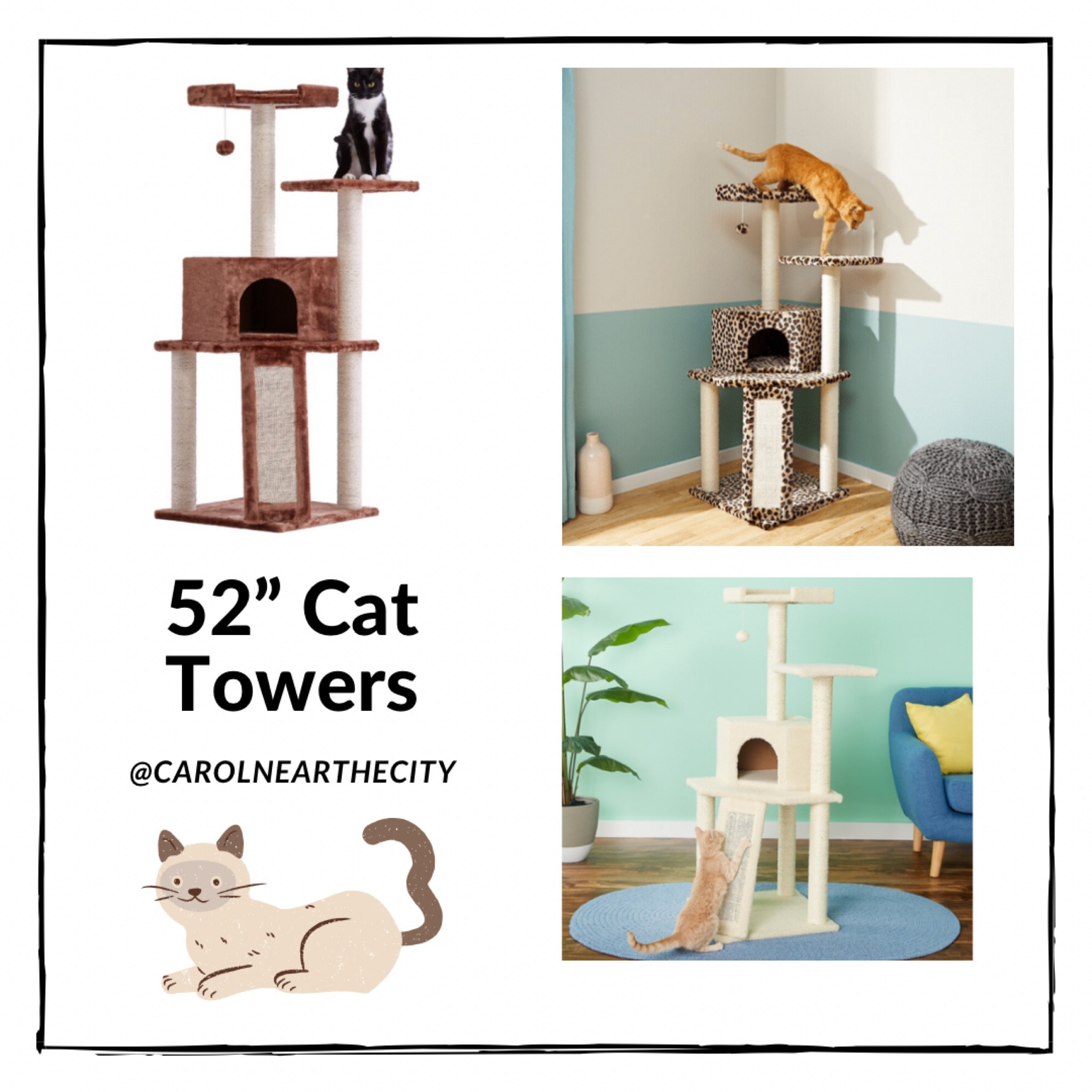 52 inch best sale cat tree