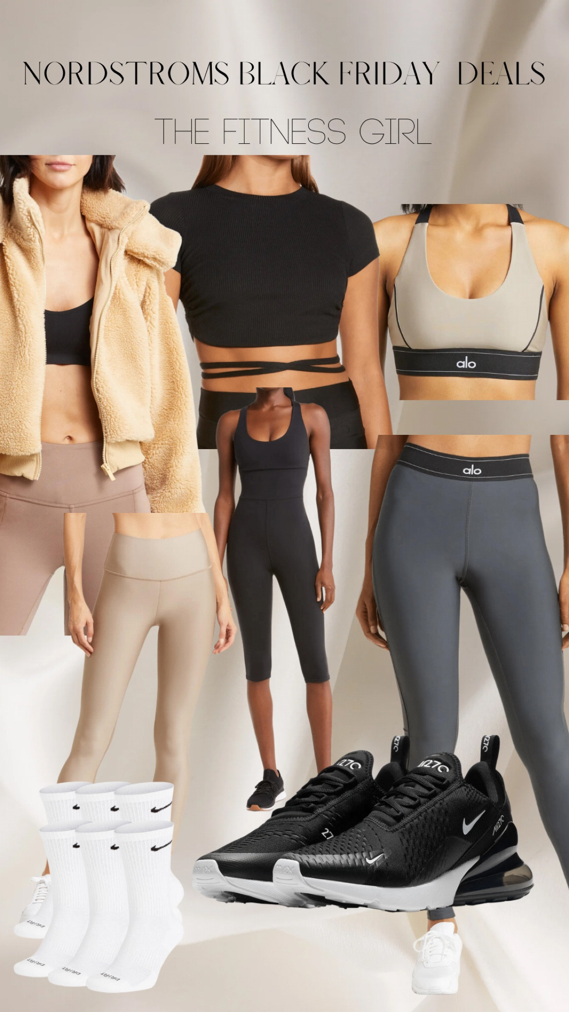 Nordstroms Black Friday deals for the fitness girlies. Alo Yoga. Nike socks. Alo airlift. Alo hood fleece jacket. Alo workout set. Alo bodysuit. Alo rib wrap crop top. Nike Air Max 270. 

#LTKGiftGuide #LTKHoliday #LTKCyberweek