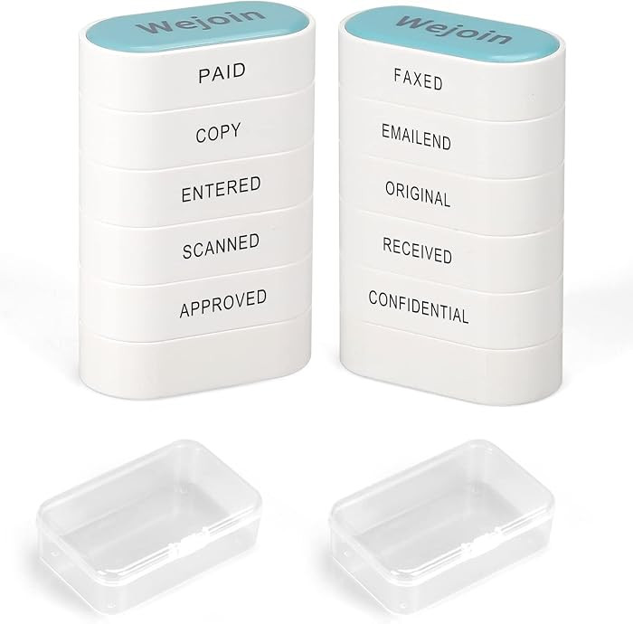Office Stamps Set, Self Inking for Office Use Set, Pre-Inked Rubber Stamp of \u201cPaid Copy Ente... | Amazon (US)