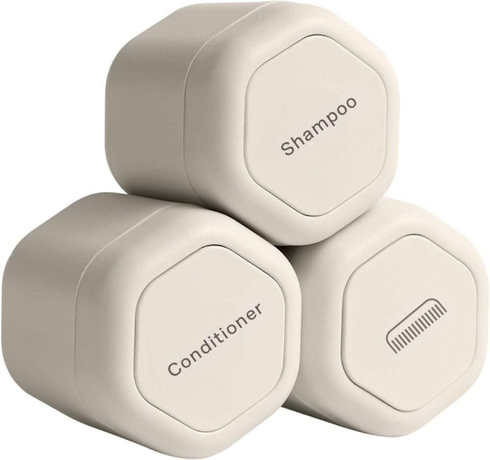 Cadence Travel Containers - Haircare Set - Magnetic Travel Capsules - For Shampoo, Conditioner, H... | Amazon (US)